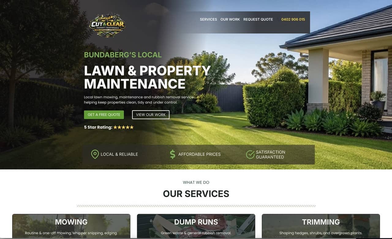 Cut and Clear Property Maintenance website project
