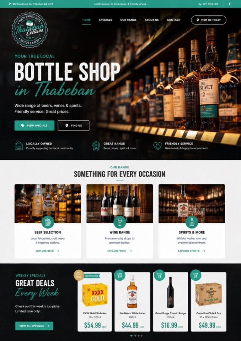 Bottle shop website